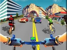 Un véritable jeu de course de vélo en 3D